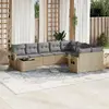 Image de Ensemble salón de jardin VIDAXL avec coussins beige (10 pièces)
