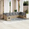 Image de VidaXL Salon de jardin 10 pcs - Beige Résine Tressée