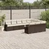 Image de vidaXL Salon de jardin 10 pcs - Marron