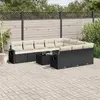 Image de VIDAXL Salon de jardin 11 pcs - Noir résine tressée
