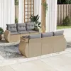 Image de Vidaxl Salon de jardin 7 pcs - Beige