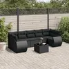 Image de Salon de jardin 8 pcs - Noir