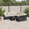 Image de VidaXL Salon de Jardin 9 pcs avec Coussins - Noir