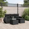 Image de vidaXL Salon de jardin 5 pcs - Noir