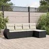Image de vidaXL Salon de jardin 5 pcs - Noir