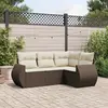 Image de vidaXL Salon de jardin 4 pcs - Marron
