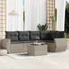 Image de vidaXL Salon de jardin 6 pcs avec coussins - Gris clair