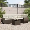 Image de vidaXL Salon de jardin 6 pcs - Marron