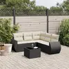 Image de vidaXL Salon de jardin 6 pcs - Noir