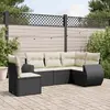 Image de vidaXL Ensemble de jardin 5 pcs - Résine tressée - Noir