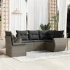 Image de VIDAXL Salon de jardin 5 pcs - Gris
