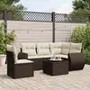 Image de vidaXL Ensemble de Jardin 6 pcs - Résine Tressée Marron