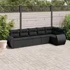 Image de VidaXL Salon de jardin 6 pcs - Noir