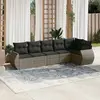 Image de vidaXL Salon de jardin 6 pcs - Gris