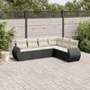 Image de vidaXL Salon de jardin 6 pcs - Noir