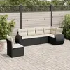 Image de vidaXL Salon de jardin 6 pcs   Noir