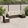 Image de vidaXL Salon de jardin 6 pcs - Marron