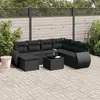 Image de vidaXL Salon de jardin 8pcs - Résine tressée - Noir