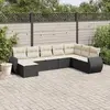 Image de vidaXL Salon de jardin 8 pcs - Noir