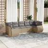 Image de VIDAXL Salon de jardin 7 pcs - Beige