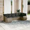 Image de Salon de jardin vidaXL 7 pcs - Gris