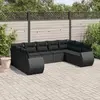 Image de vidaXL Salon Modulaire 9 pcs - Noir
