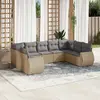 Image de VIDAXL Salon de jardin 9 pièces beige résine tressée