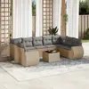 Image de VIDAXL Salon de jardin avec coussins 10 pcs - Beige