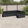 Image de vidaXL Salon de jardin 9 pcs noir