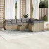 Image de VIDAXL Salon de jardin 10 pcs - Beige
