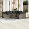 Image de VidaXL Salon de jardin 10 pcs - Gris