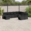 Image de VIDAXL Salon de jardin 10 pcs - Noir