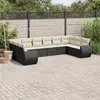 Image de vidaXL Salon de jardin 10 pcs   Noir