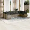 Image de vidaXL Salon de jardin 10 pcs résine gris