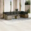 Image de vidaXL Salon de jardin 11 pcs - Gris