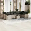Image de vidaXL Salon de jardin 11 pcs résine tressée