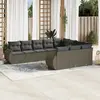 Image de vidaXL Salon de jardin 10 pcs - Gris clair