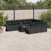Image de vidaXL Salon de jardin 11 pcs noir