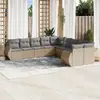 Image de Salon jardin 10 pcs beige résine tressée vidaXL