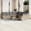 Image de Salon de jardin vidaXL 11 pièces avec coussins - Beige