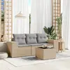 Image de VIDAXL Salon de jardin 4pcs - Beige