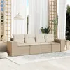 Image de VIDAXL Salon de jardin 4 pcs Beige