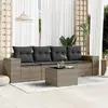Image de vidaXL Salon de jardin 5 pcs - Gris