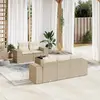 Image de VIDAXL Salon de jardin avec coussins beige - 6 pièces