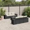 Image de Salon de jardin vidaXL - Noir résine tressée
