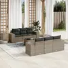 Image de vidaXL Salon de jardin 7 pcs - Gris