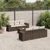 Image de vidaXL Salon de jardin 7 pcs - Marron