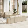 Image de vidaXL Salon de jardin résine tressée - Beige