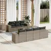 Image de vidaXL Salon de Jardin 8 pcs - Gris Résine Tressée