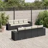 Image de Salon de jardin vidaXL - 9 pcs - Noir